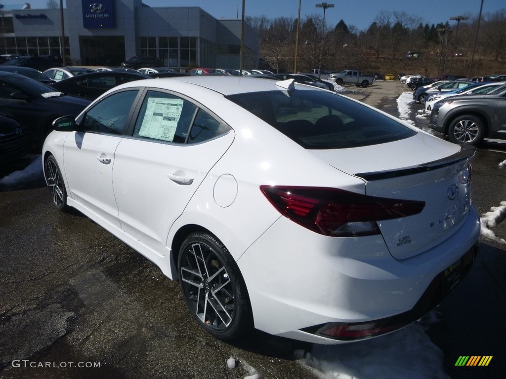 2019 Elantra Sport - Ceramic White / Black photo #6
