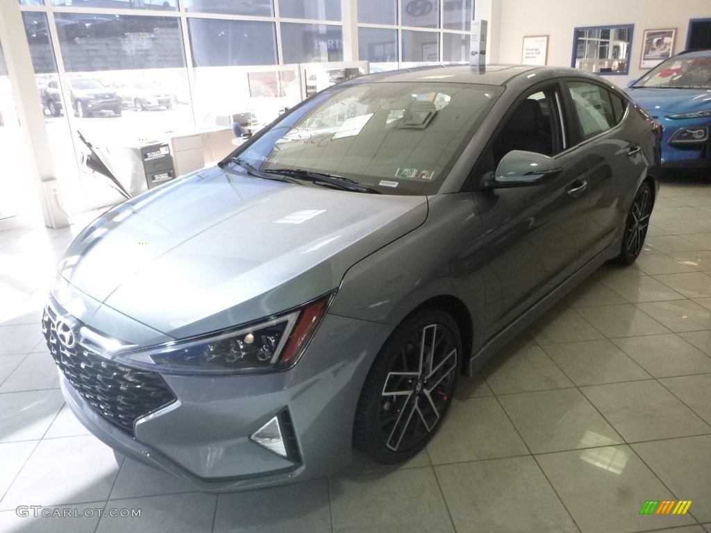 2019 Elantra Sport - Galactic Gray / Black photo #4