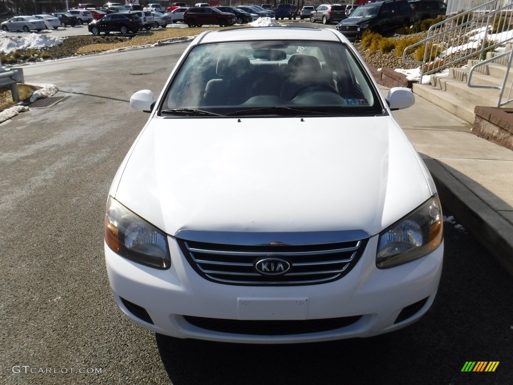 2009 Spectra EX Sedan - Clear White / Gray photo #6