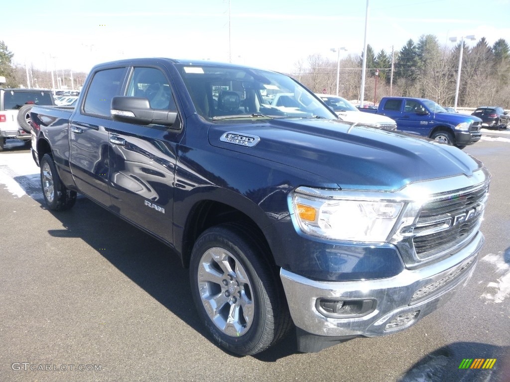 2019 1500 Big Horn Crew Cab 4x4 - Patriot Blue Pearl / Black/Diesel Gray photo #6