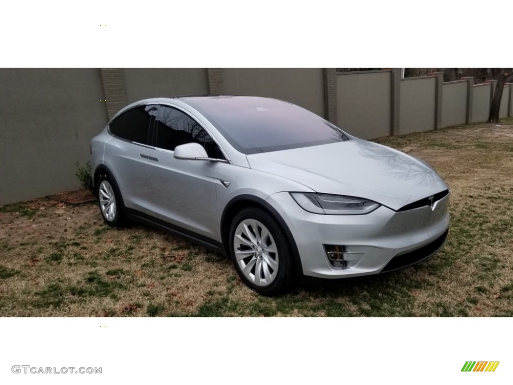 Silver Metallic 2018 Tesla Model X 100D Exterior Photo #132019276