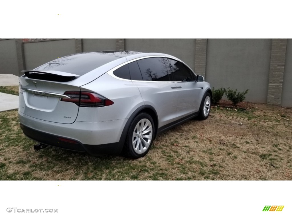 2018 Model X 100D - Silver Metallic / Black photo #14
