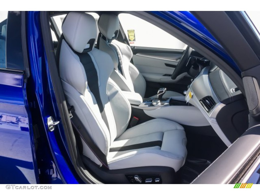 2019 M5 Competition - Marina Bay Blue metallic / Silverstone photo #5