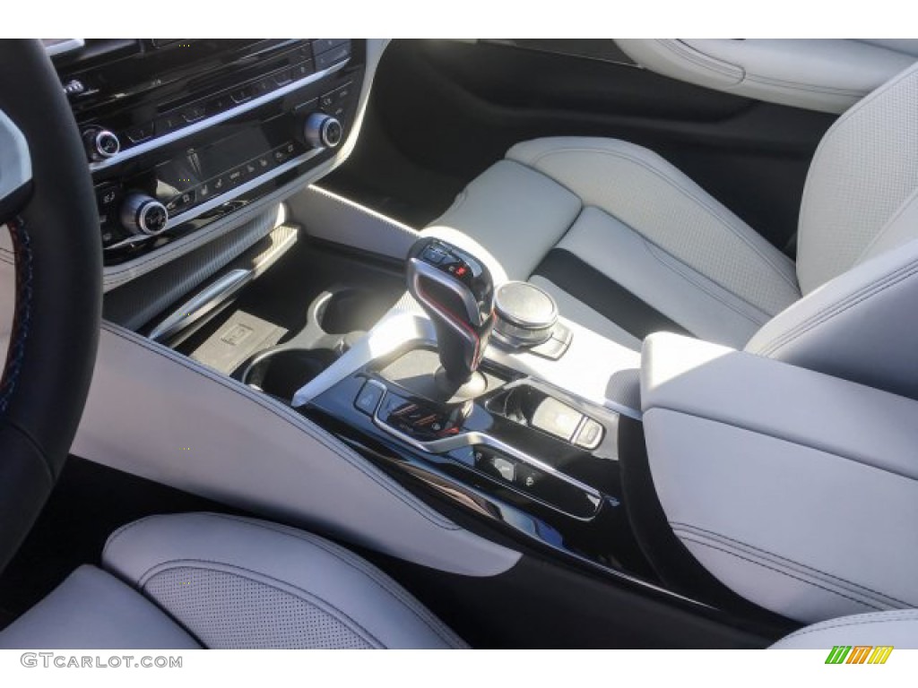 2019 M5 Competition - Marina Bay Blue metallic / Silverstone photo #7