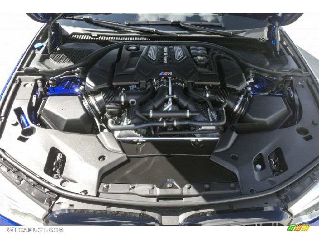 2019 M5 Competition - Marina Bay Blue metallic / Silverstone photo #8
