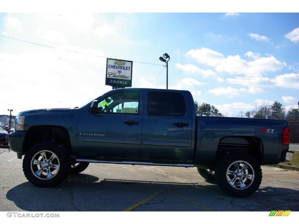 2009 Silverado 1500 LT Z71 Crew Cab 4x4 - Blue Granite Metallic / Light Titanium photo #1