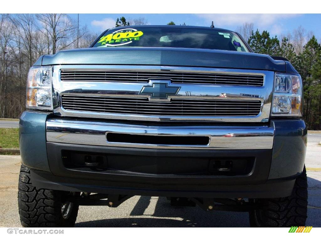 2009 Silverado 1500 LT Z71 Crew Cab 4x4 - Blue Granite Metallic / Light Titanium photo #3