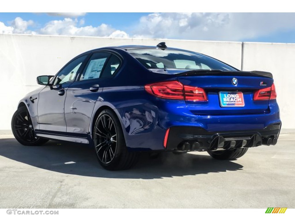 2019 M5 Competition - Marina Bay Blue metallic / Silverstone photo #2