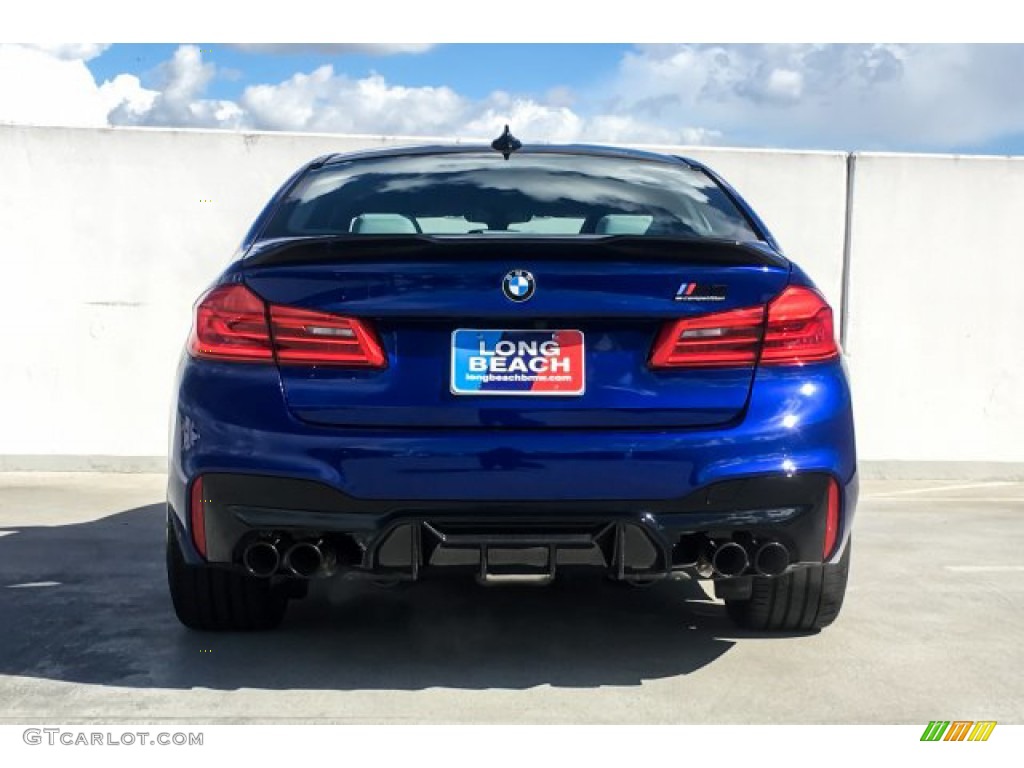 2019 M5 Competition - Marina Bay Blue metallic / Silverstone photo #3