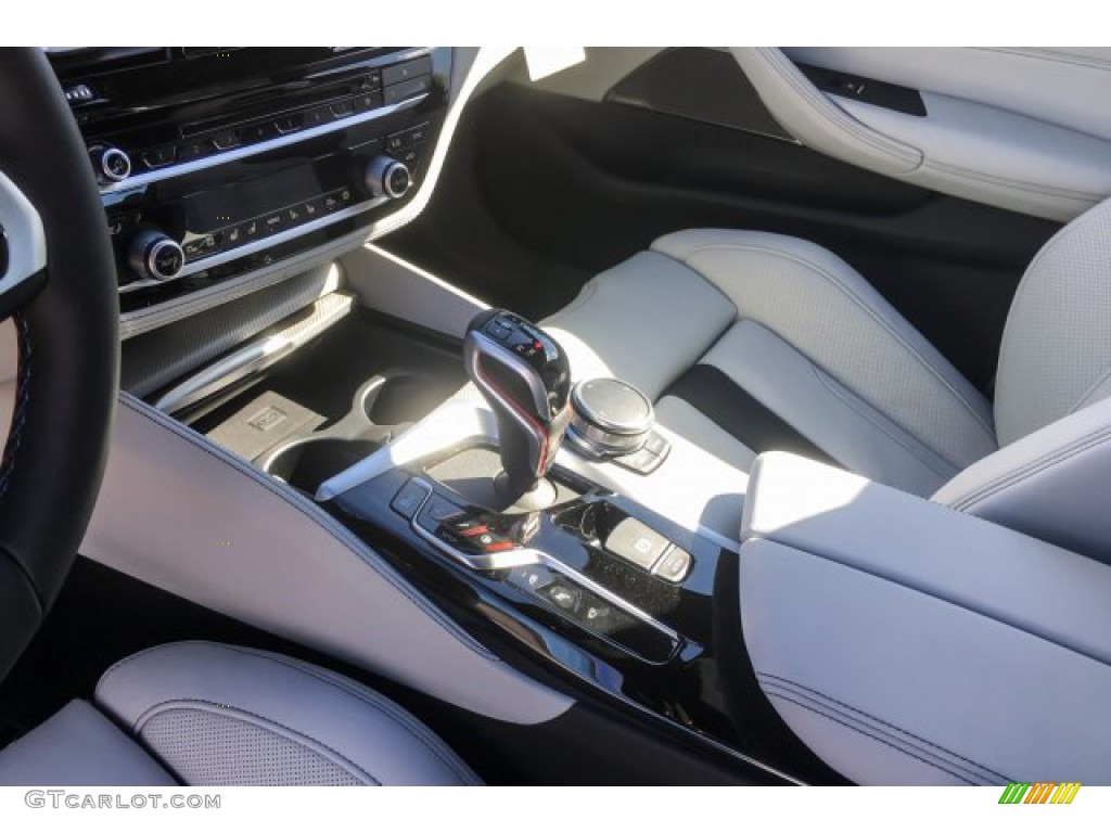 2019 M5 Competition - Marina Bay Blue metallic / Silverstone photo #7