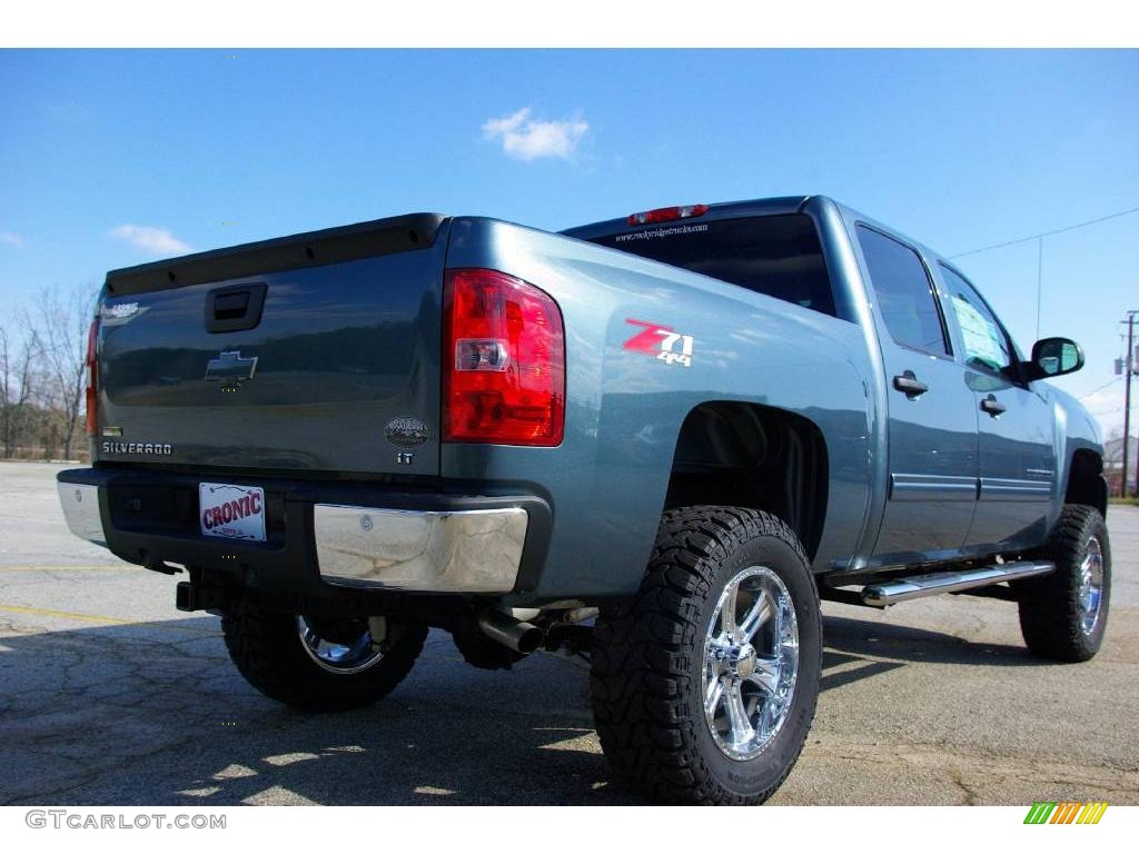 2009 Silverado 1500 LT Z71 Crew Cab 4x4 - Blue Granite Metallic / Light Titanium photo #6