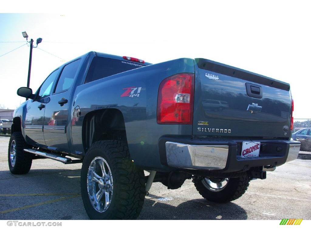2009 Silverado 1500 LT Z71 Crew Cab 4x4 - Blue Granite Metallic / Light Titanium photo #8