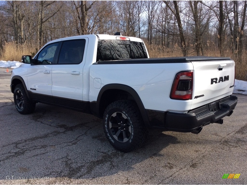 2019 1500 Rebel Crew Cab 4x4 - Bright White / Black/Red photo #4