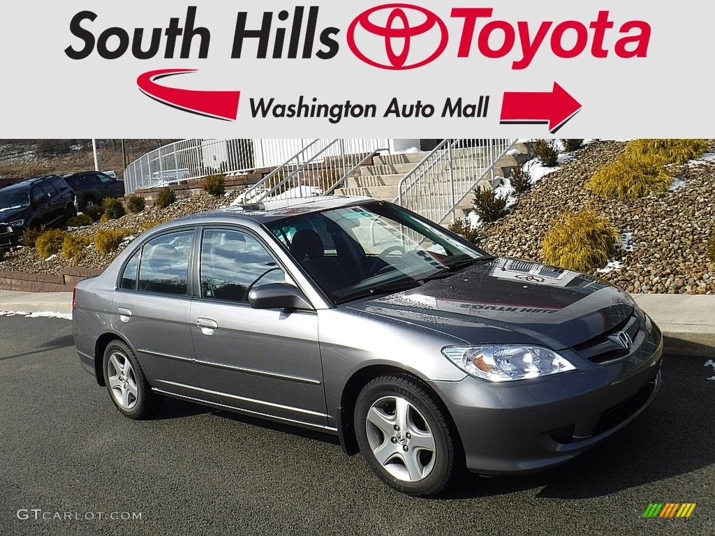 2004 Civic EX Sedan - Magnesium Metallic / Gray photo #1