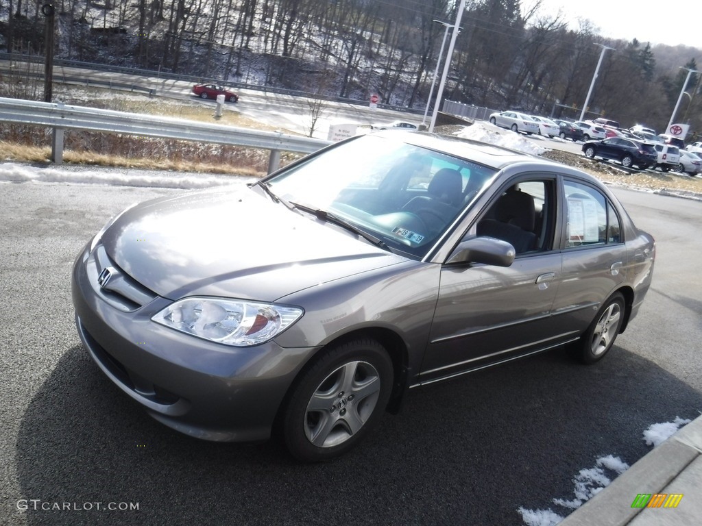 2004 Civic EX Sedan - Magnesium Metallic / Gray photo #6