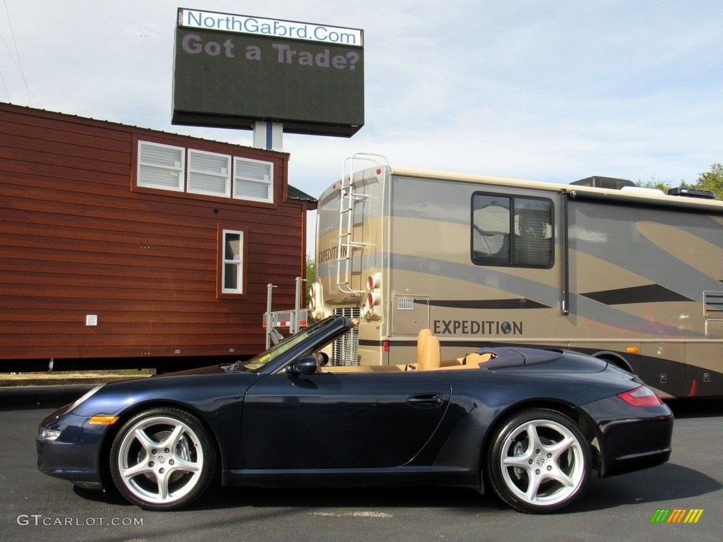 2006 911 Carrera Cabriolet - Midnight Blue Metallic / Sand Beige photo #2