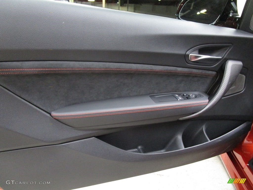 2019 BMW M2 Competition Coupe Black w/Orange Stitching Door Panel Photo #132027595