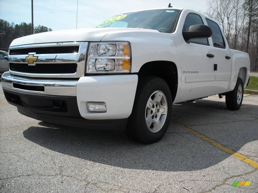 2009 Silverado 1500 LT Crew Cab - Summit White / Ebony photo #2