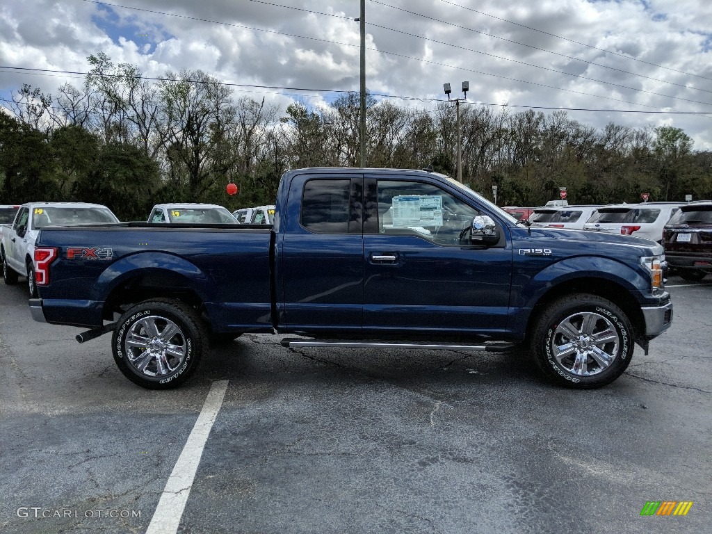 2019 F150 XLT SuperCab 4x4 - Blue Jeans / Earth Gray photo #6