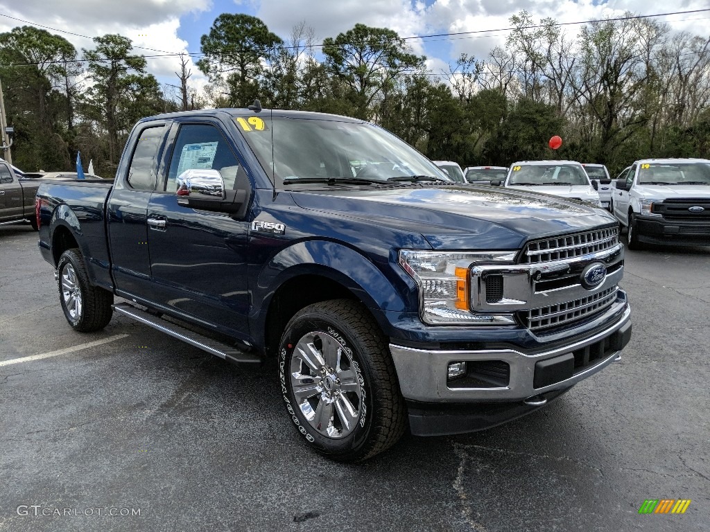 2019 F150 XLT SuperCab 4x4 - Blue Jeans / Earth Gray photo #7