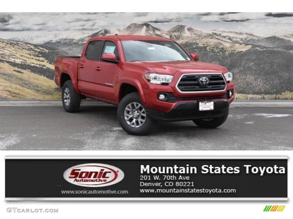 2019 Tacoma SR5 Double Cab 4x4 - Barcelona Red Metallic / Cement Gray photo #1