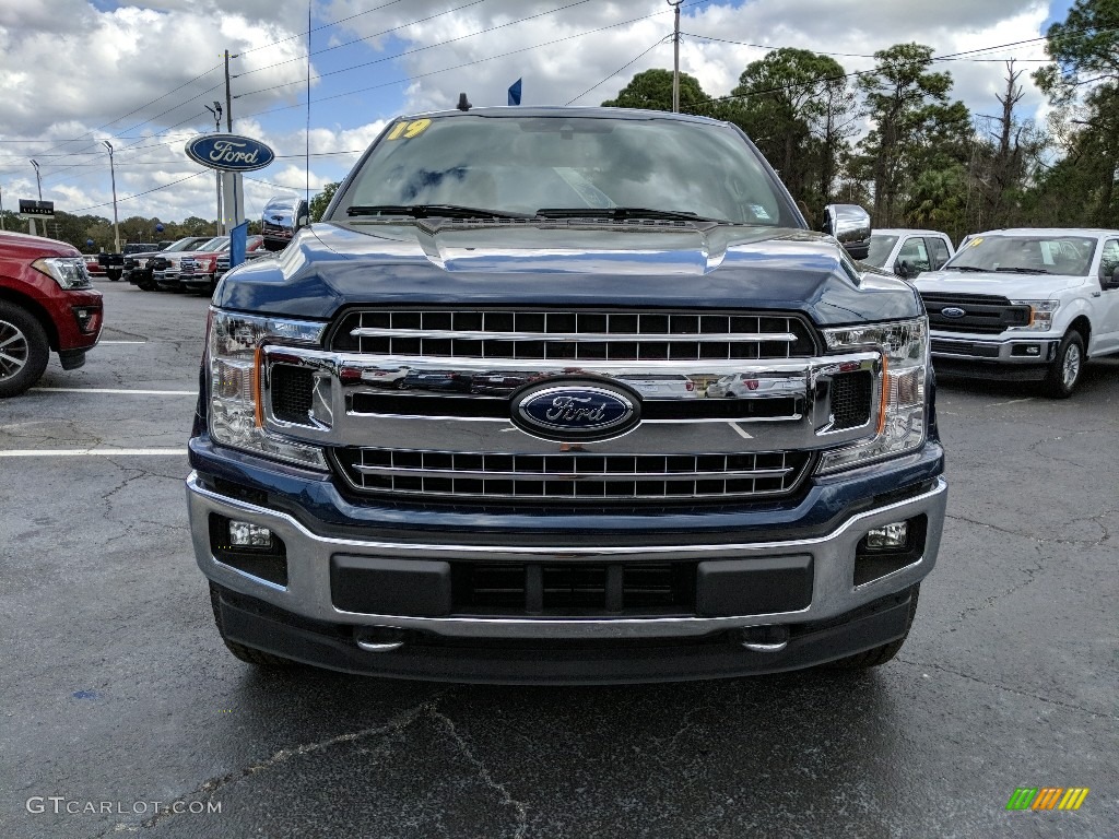 2019 F150 XLT SuperCab 4x4 - Blue Jeans / Earth Gray photo #8