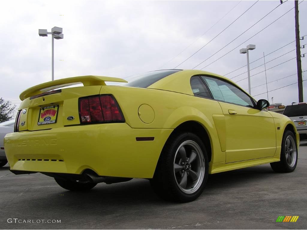 2003 Mustang GT Coupe - Zinc Yellow / Dark Charcoal photo #5