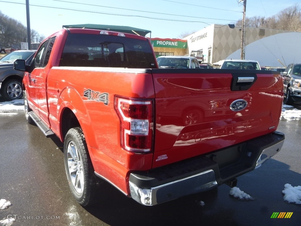 2019 F150 XLT SuperCab 4x4 - Race Red / Earth Gray photo #6