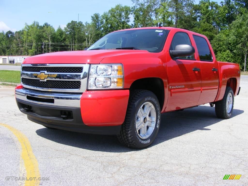 2009 Silverado 1500 LT Crew Cab - Victory Red / Light Cashmere photo #2