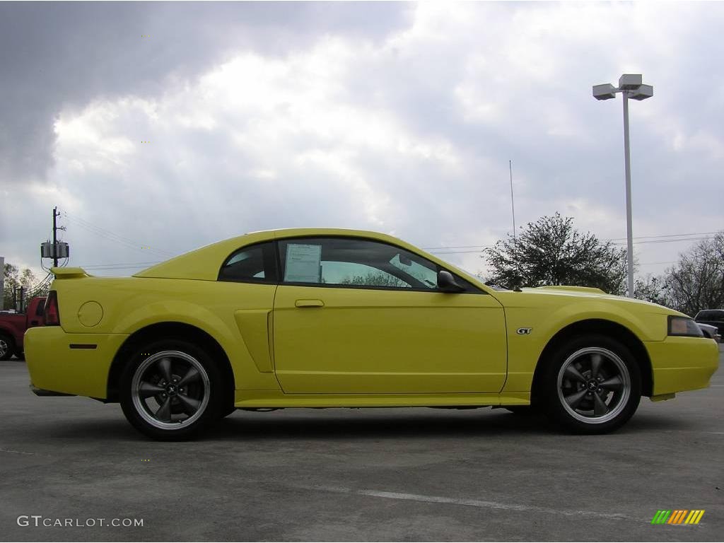 2003 Mustang GT Coupe - Zinc Yellow / Dark Charcoal photo #6