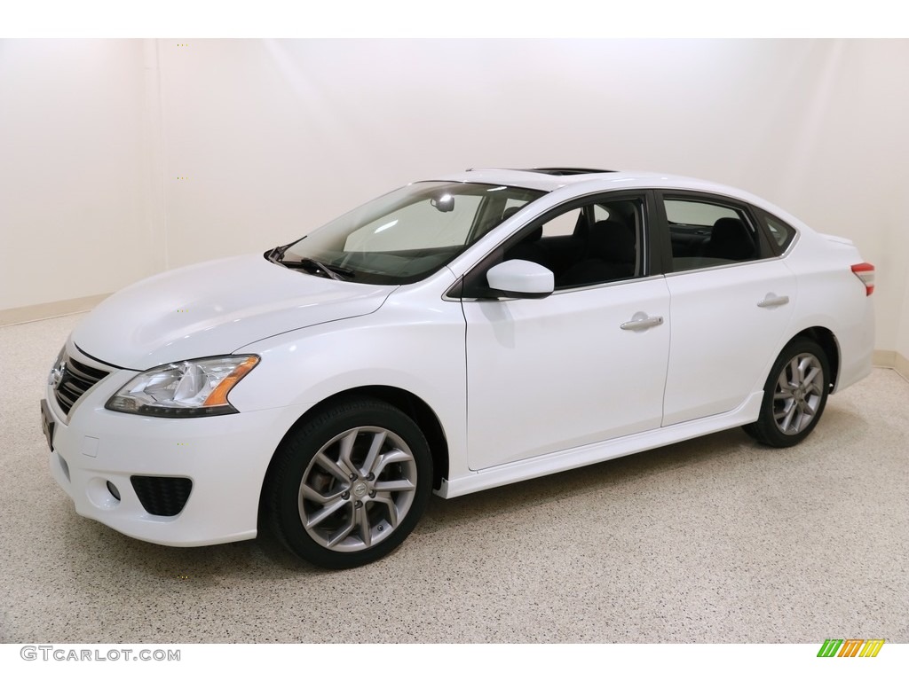 2013 Sentra SR - Aspen White / Charcoal photo #3