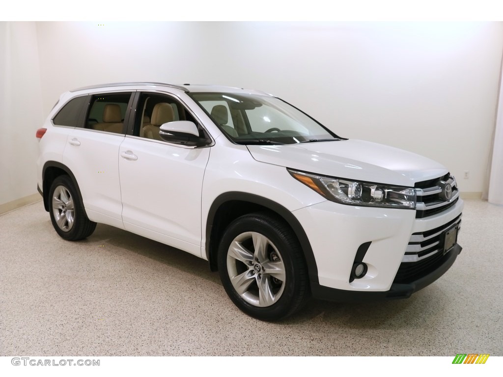 2017 Blizzard White Pearl Toyota Highlander Limited Awd