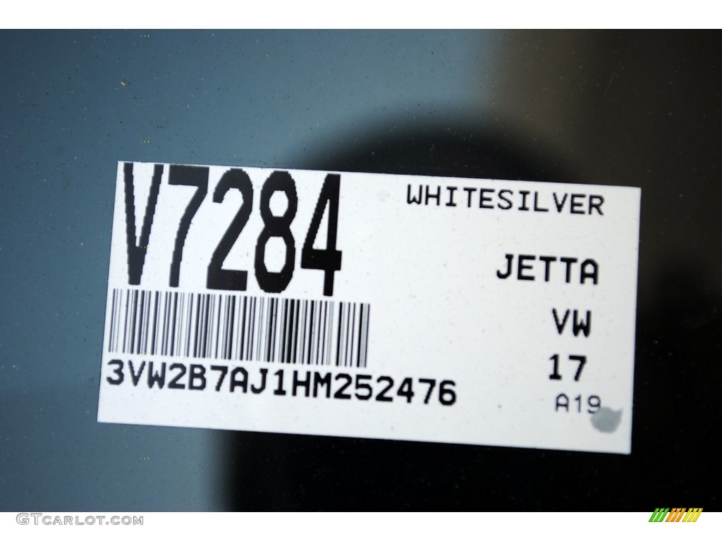 2017 Jetta S - White Silver / Black/Palladium Gray photo #20