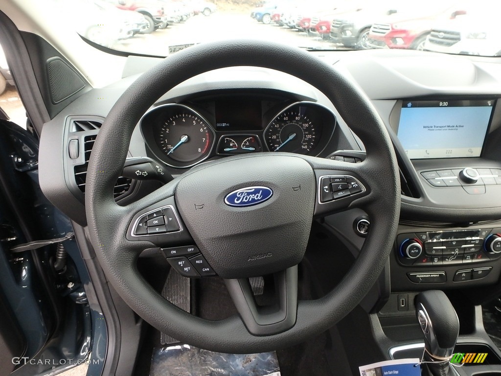 2019 Ford Escape SE 4WD Chromite Gray/Charcoal Black Steering Wheel Photo #132047148
