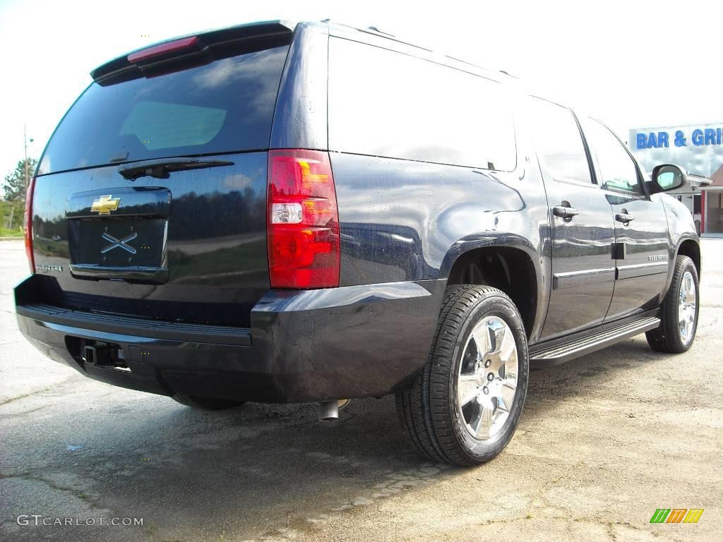 2009 Suburban LT - Dark Blue Metallic / Light Cashmere/Dark Cashmere photo #6