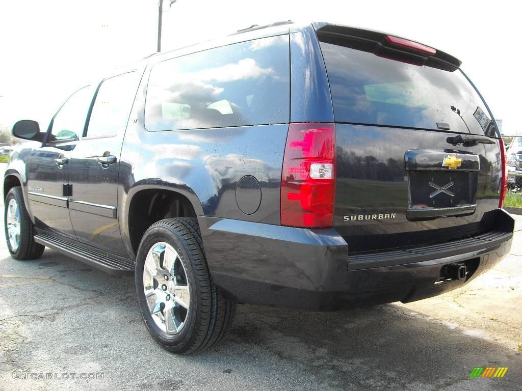 2009 Suburban LT - Dark Blue Metallic / Light Cashmere/Dark Cashmere photo #8