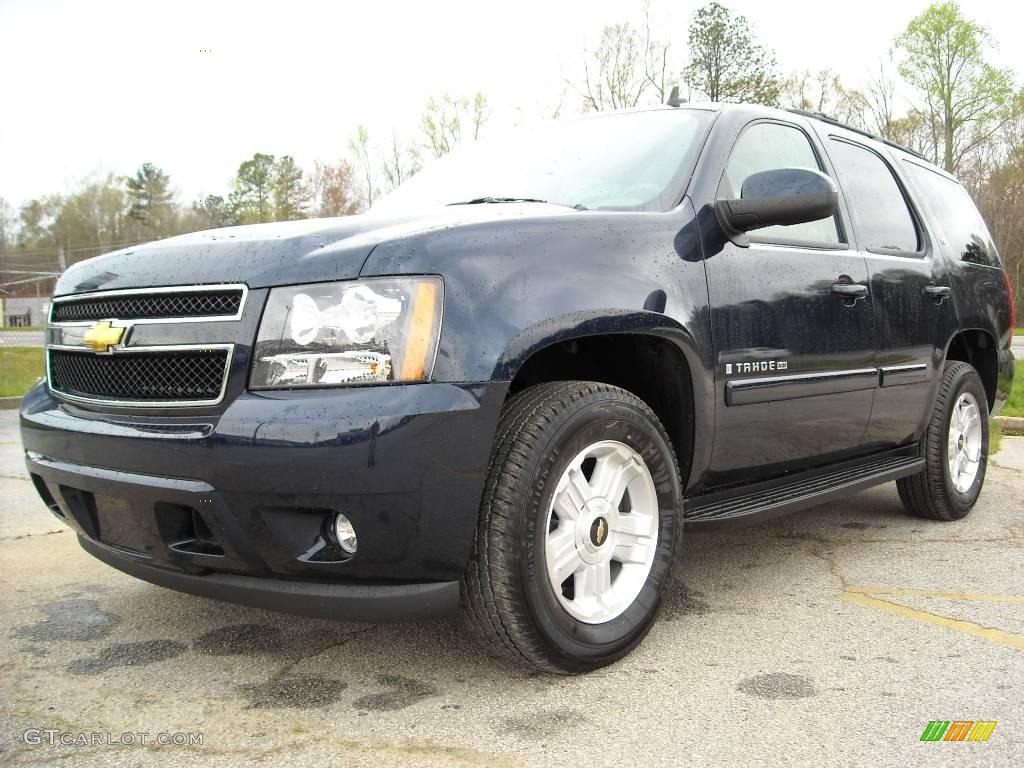 2009 Tahoe LT XFE - Dark Blue Metallic / Light Cashmere photo #2