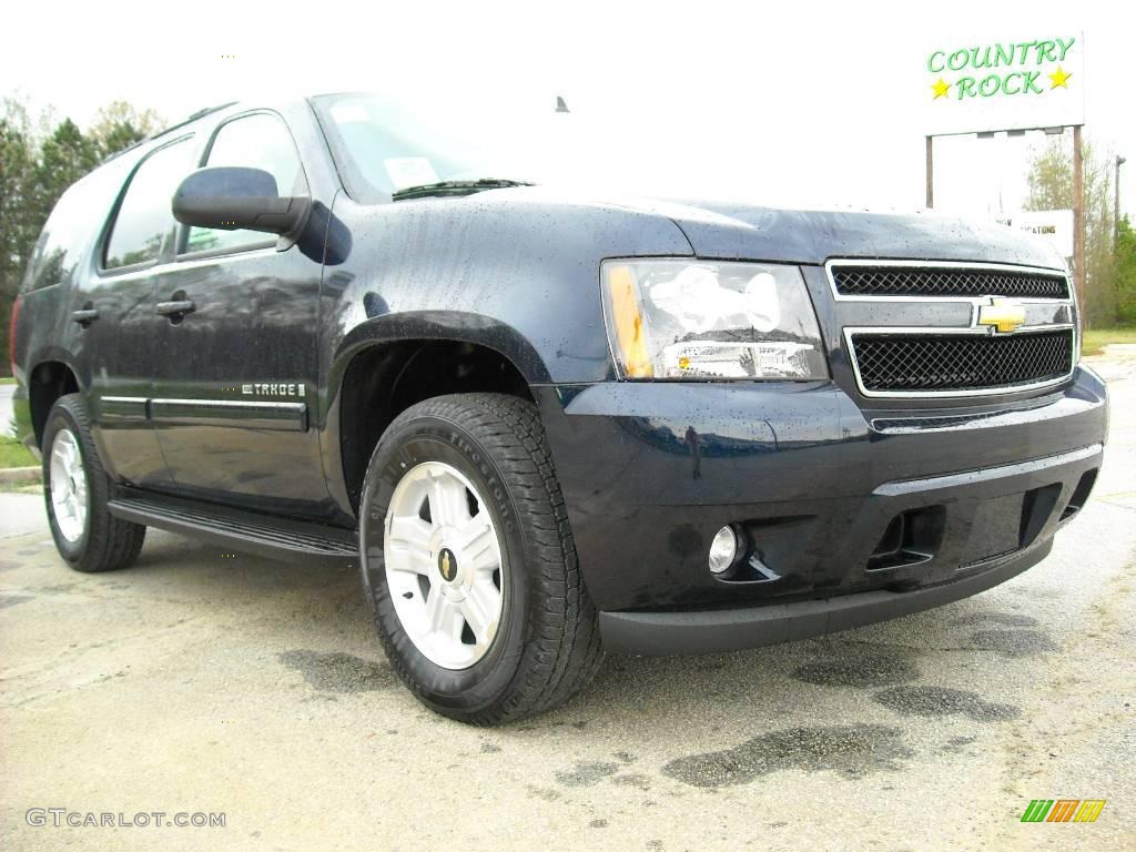 2009 Tahoe LT XFE - Dark Blue Metallic / Light Cashmere photo #4