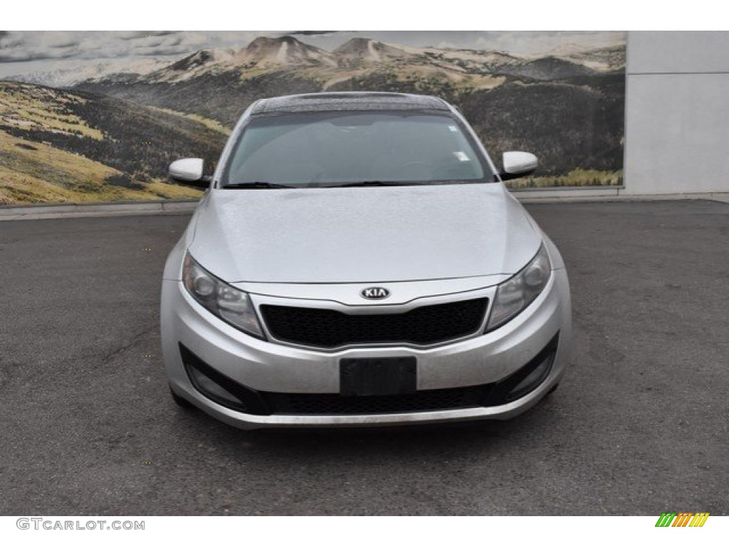 2013 Optima EX - Bright Silver Metallic / Gray photo #8