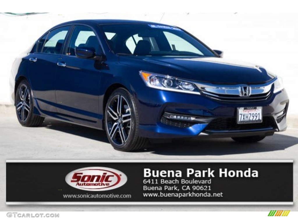 2017 Accord Sport Special Edition Sedan - Obsidian Blue Pearl / Black photo #1