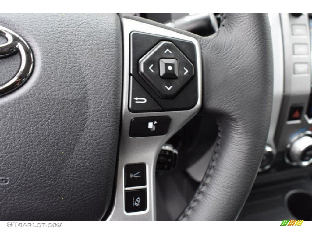 2019 Toyota Tundra Limited CrewMax 4x4 Black Steering Wheel Photo #132060345