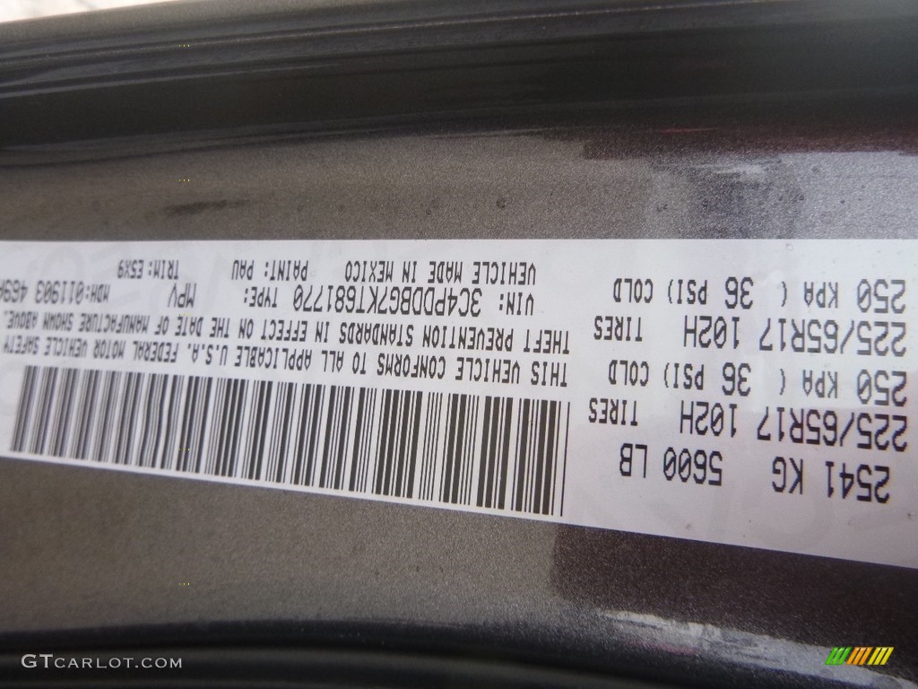 2019 Journey Color Code PAU for White Noise Tri-Coat Photo #132063462