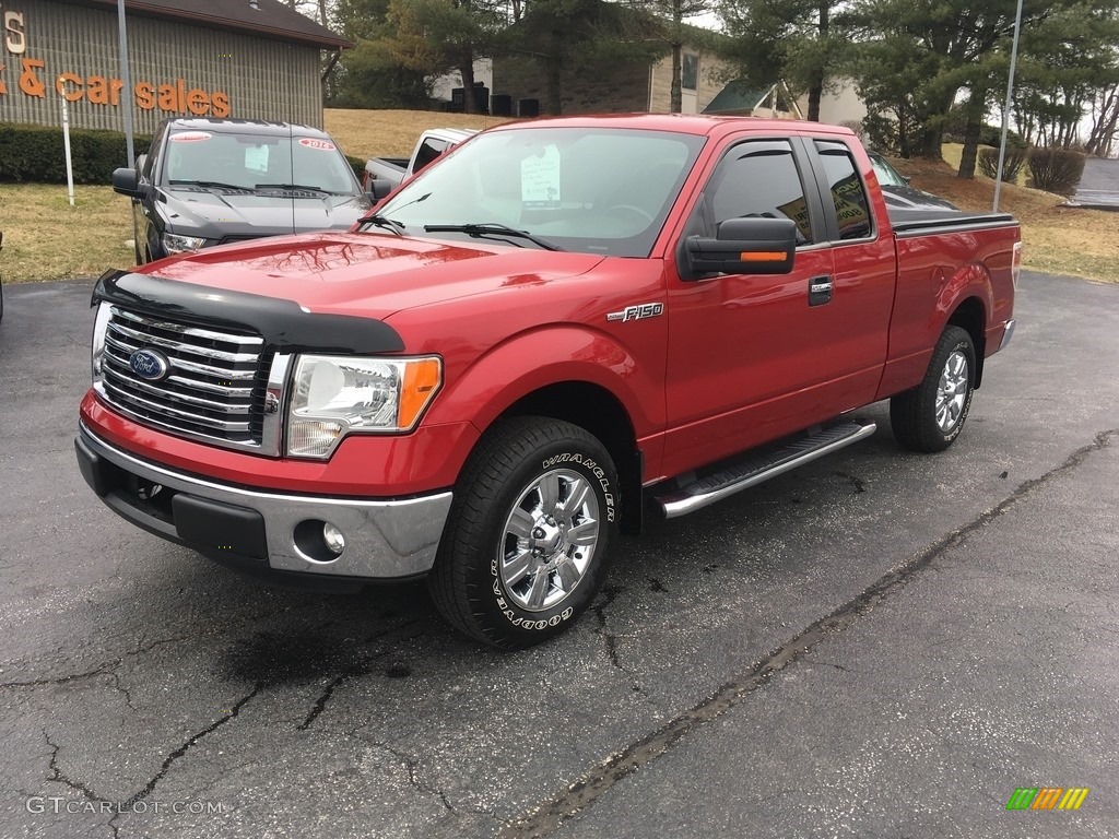 2012 F150 XLT SuperCab - Red Candy Metallic / Steel Gray photo #1