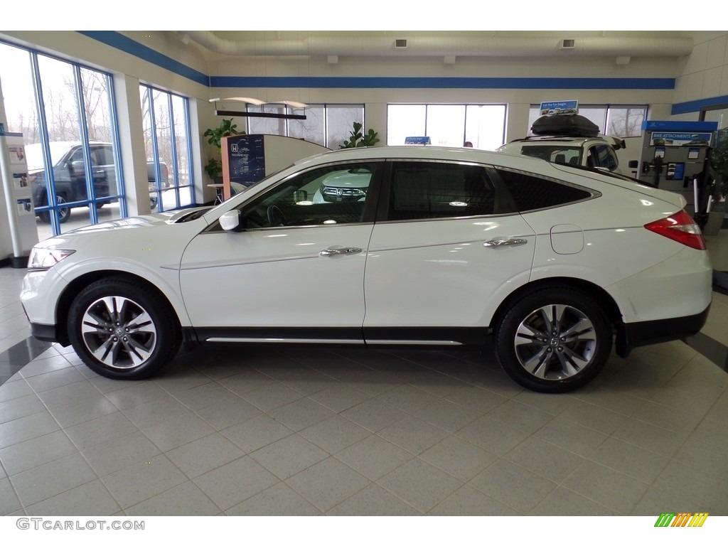 2014 Crosstour EX-L V6 - White Diamond Pearl / Black photo #2