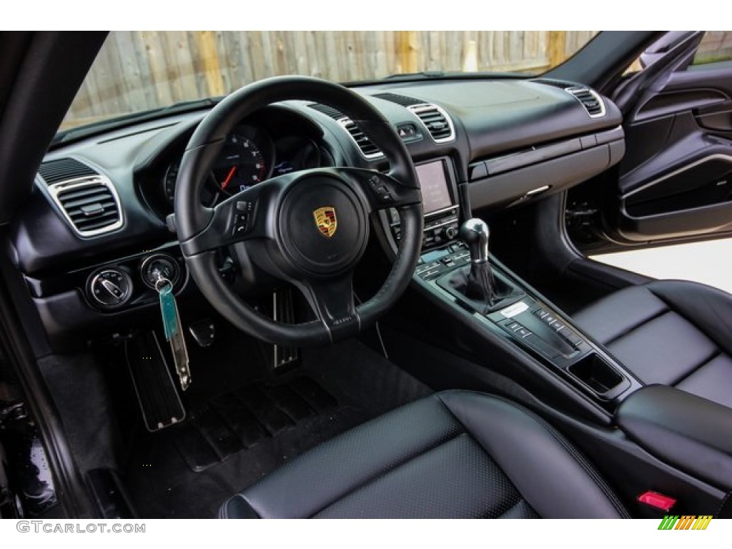 Black Interior 2016 Porsche Cayman Black Edition Photo #132071083
