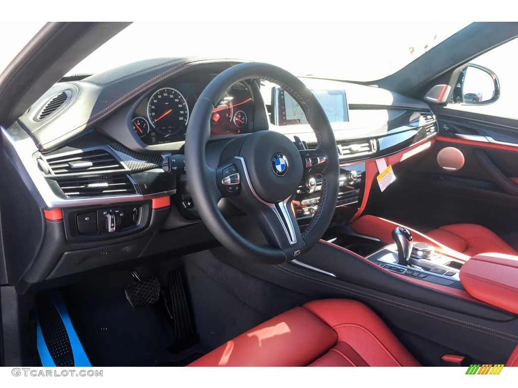 2019 X6 M  - Alpine White / Mugello Red photo #4