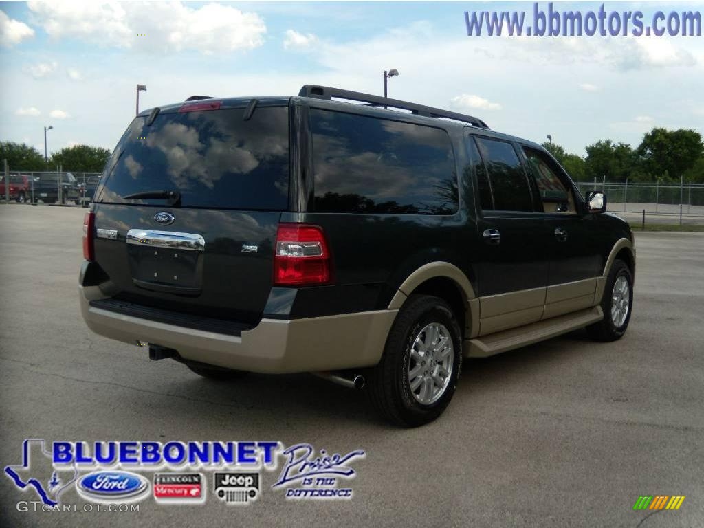 2009 Expedition EL Eddie Bauer 4x4 - Stone Green Metallic / Camel photo #3
