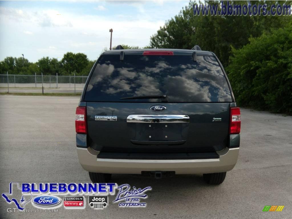 2009 Expedition EL Eddie Bauer 4x4 - Stone Green Metallic / Camel photo #4