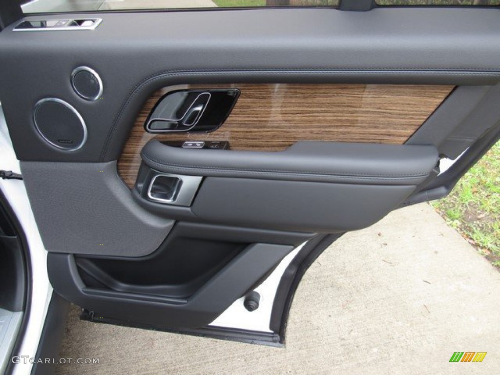 2019 Land Rover Range Rover Supercharged Ebony/Ebony Door Panel Photo #132077611