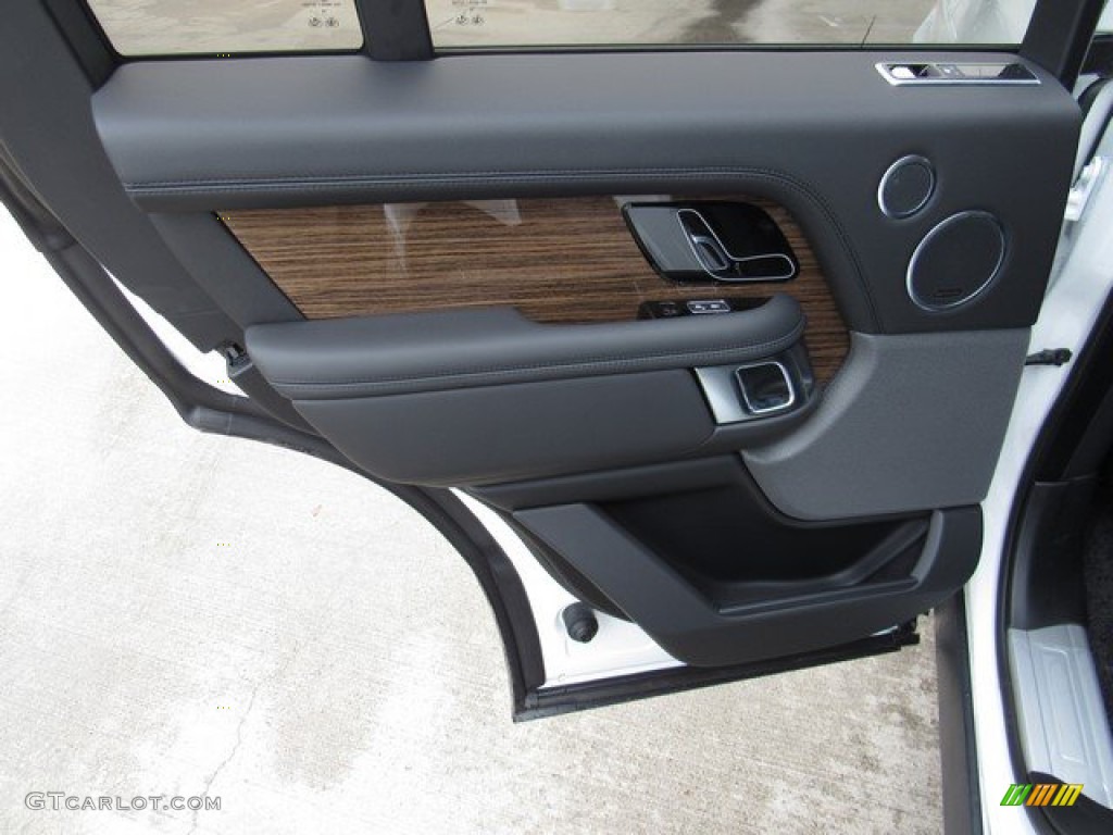 2019 Land Rover Range Rover Supercharged Ebony/Ebony Door Panel Photo #132077655